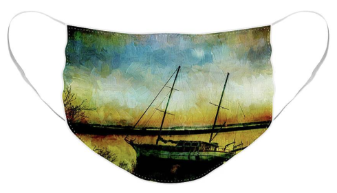 Drop Anchor at Sunset Face Mask at Fine Art America